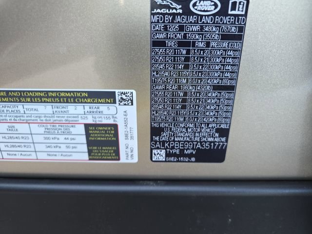 New 2026 Land Rover Range Rover Long Wheelbase SE AWD/4WD image 22