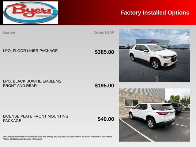 Used 2019 Chevrolet Traverse LT w/ LPO, Floor Liner Package AWD/4WD image 10