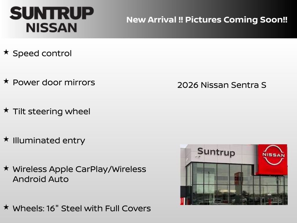 New 2026 Nissan Sentra S FWD image 6