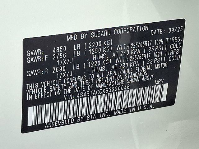 New 2025 Subaru Outback Premium image 17