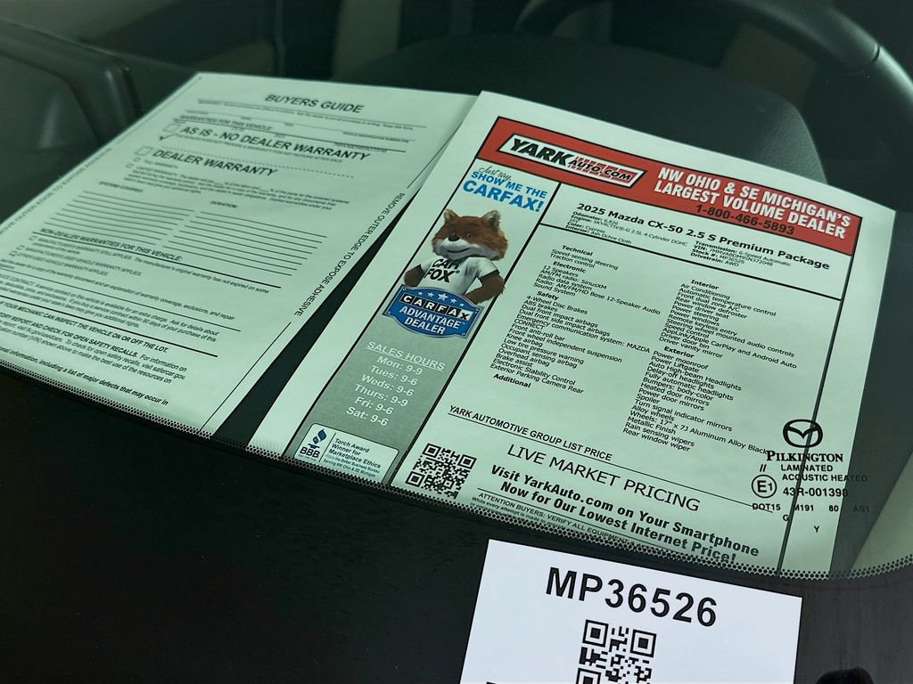 Certified 2025 MAZDA CX-50 AWD 2.5 S w/ Premium Package image 12
