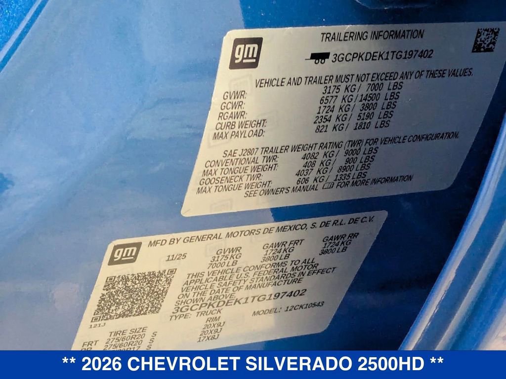 New 2026 Chevrolet Silverado 2500 LTZ w/ LTZ Premium Package image 39