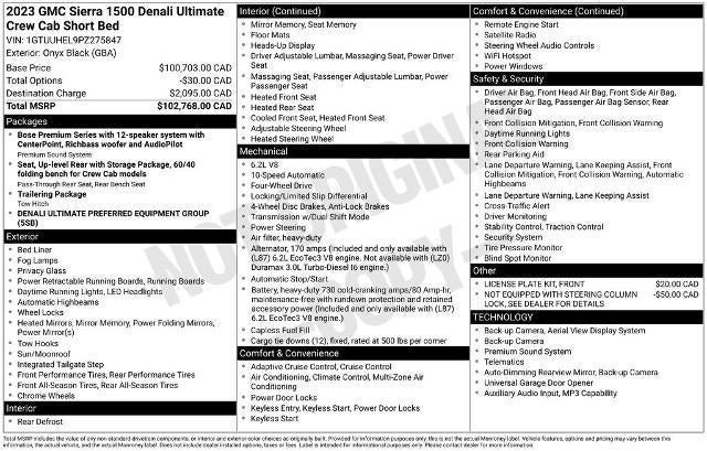Certified 2023 GMC Sierra 1500 Denali Ultimate AWD/4WD image 65