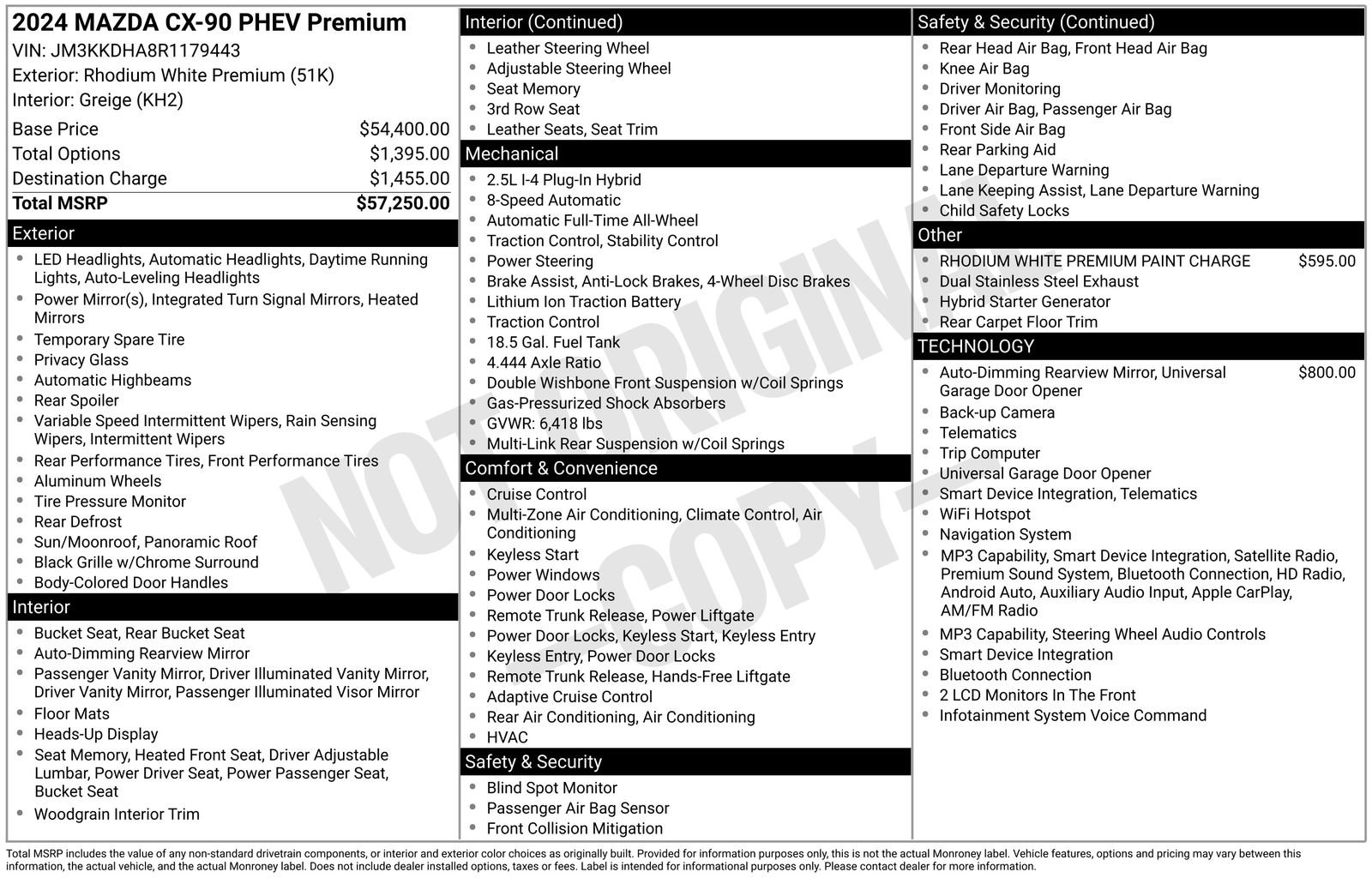 Certified 2024 MAZDA CX-90 Plug-In Hybrid w/ Premium Pkg AWD/4WD image 24