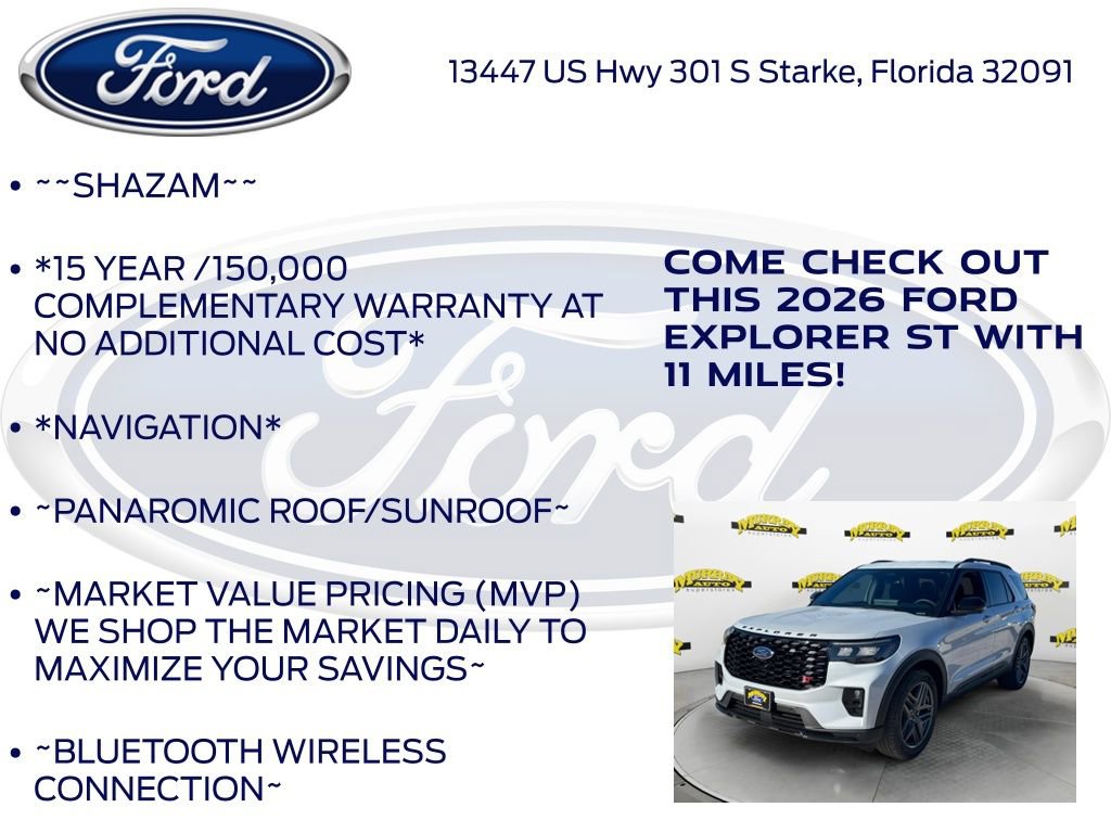 New 2026 Ford Explorer ST w/ Sun And Sound Package image 5