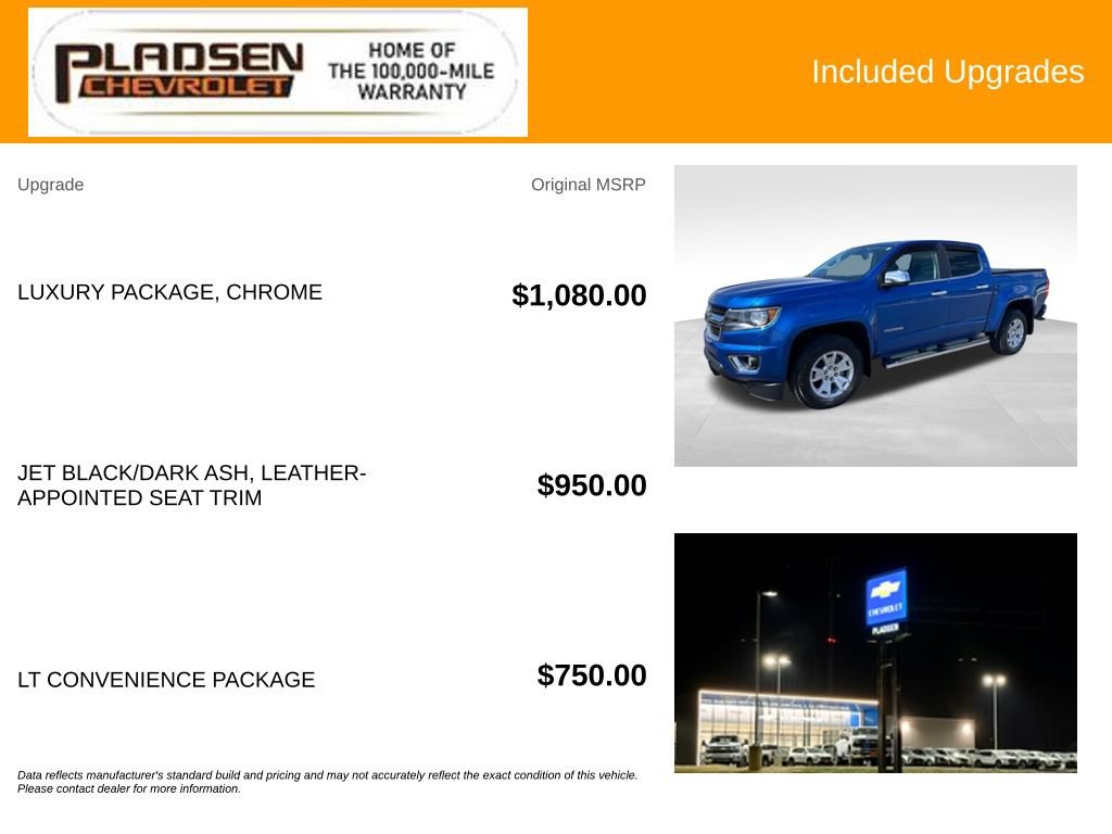Used 2018 Chevrolet Colorado LT w/ Luxury Package, Chrome AWD/4WD image 5