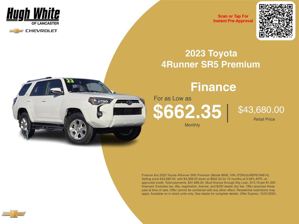 Used 2023 Toyota 4Runner SR5 Premium w/ Moonroof Package image 3