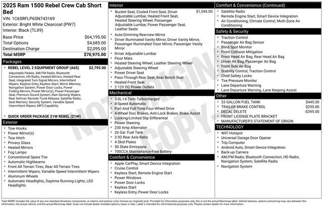 Used 2025 RAM 1500 Rebel w/ Rebel Level 2 Equipment Group AWD/4WD image 18