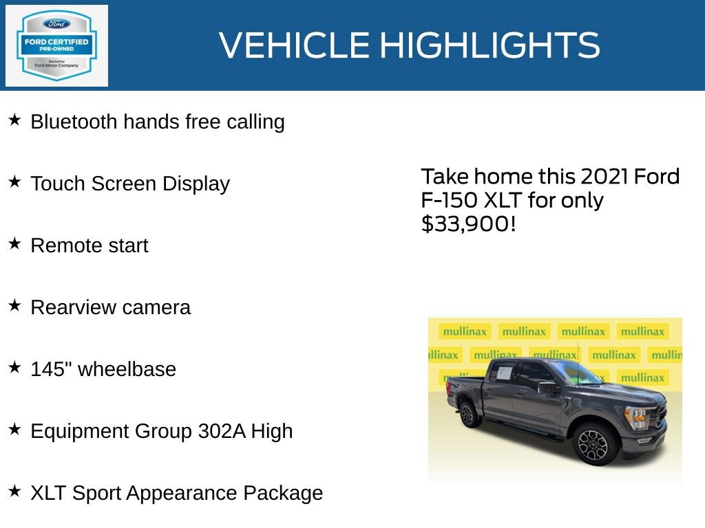Used 2021 Ford F150 XLT w/ Equipment Group 302A High RWD image 21