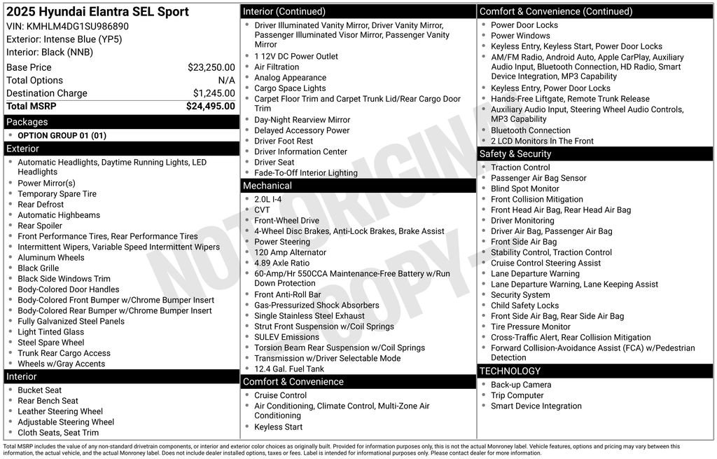 Certified 2025 Hyundai Elantra Sport image 28