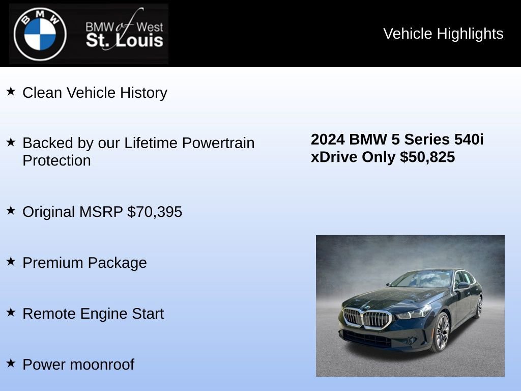 Used 2024 BMW 540i xDrive 540i xDrive image 8