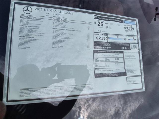 New 2027 Mercedes-Benz E 450 4MATIC Sedan image 16