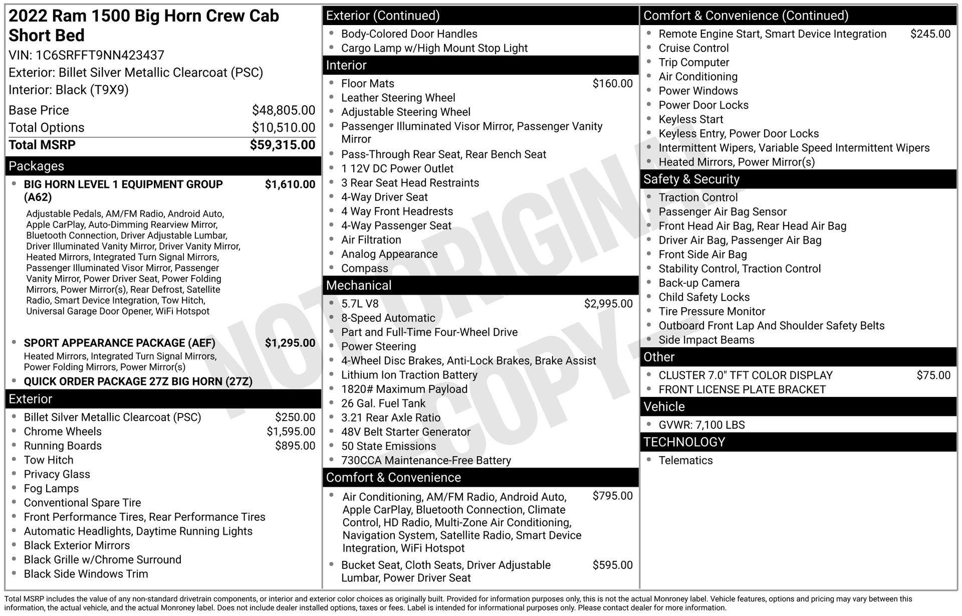 Used 2022 RAM 1500 Big Horn image 3