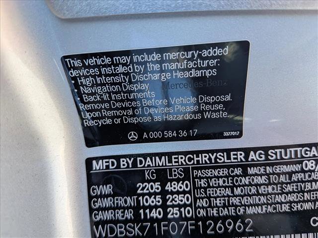 Used 2007 Mercedes-Benz SL 550 w/ Trim Pkg image 26