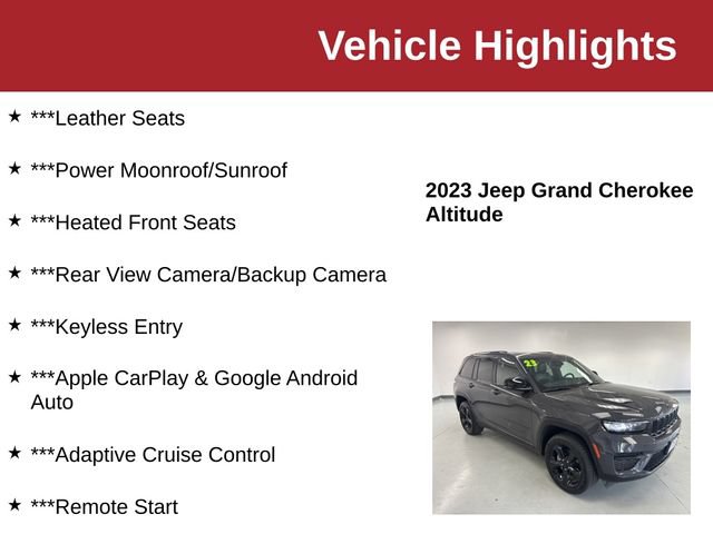 Used 2023 Jeep Grand Cherokee Altitude AWD/4WD image 10