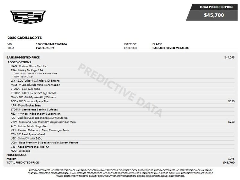 Used 2020 Cadillac XT5 Luxury FWD image 9