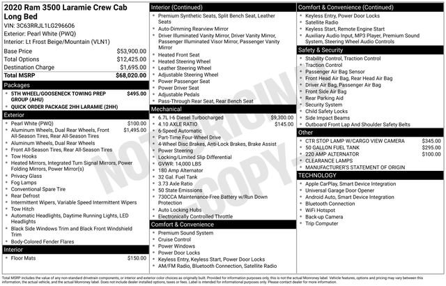 Used 2020 RAM 3500 Laramie image 30