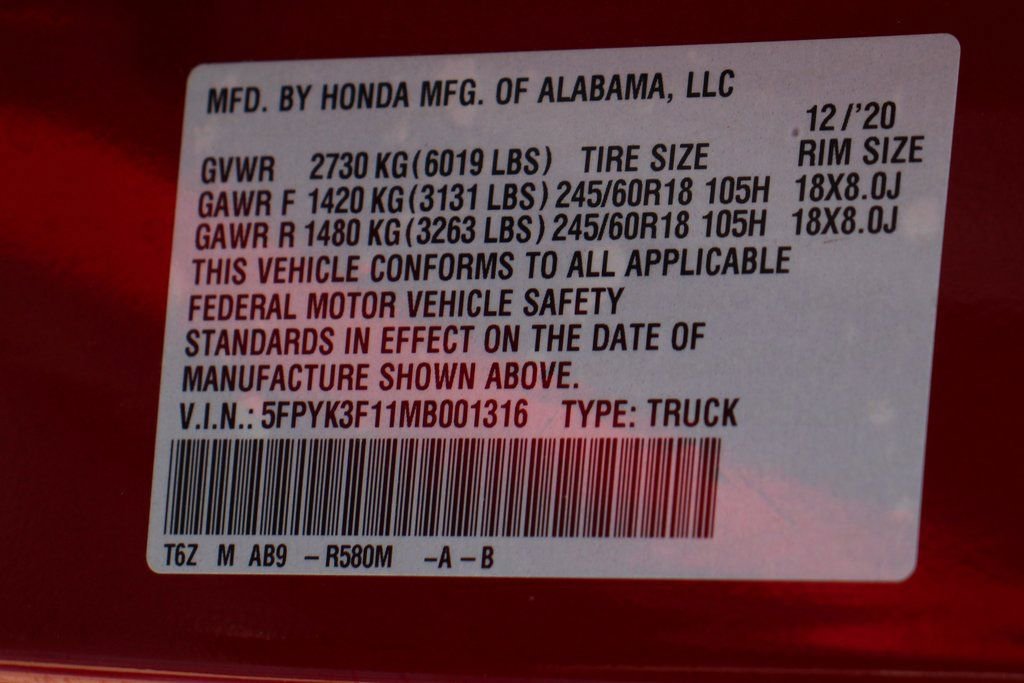 Used 2021 Honda Ridgeline Sport image 48