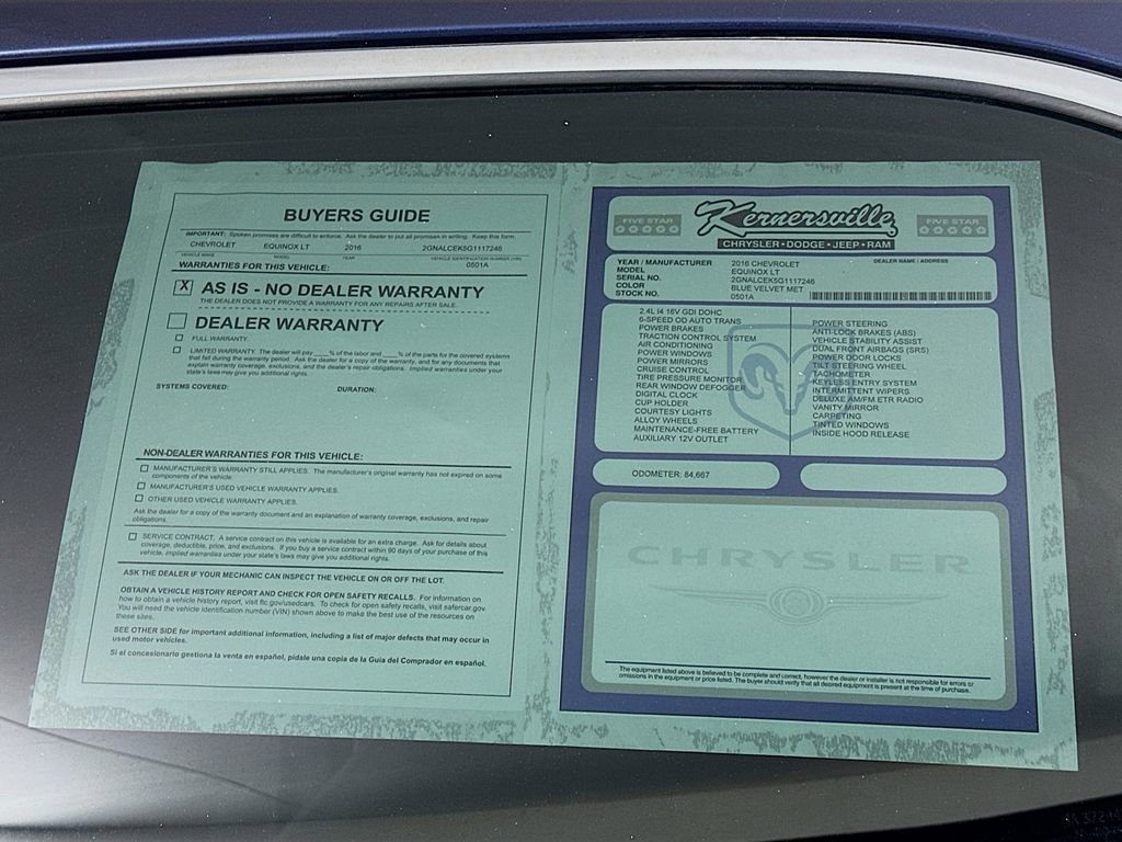 Used 2016 Chevrolet Equinox LT w/ Convenience Package image 34