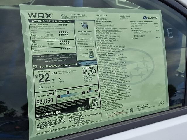 New 2026 Subaru WRX tS w/ Accessory Package #2 AWD/4WD image 11
