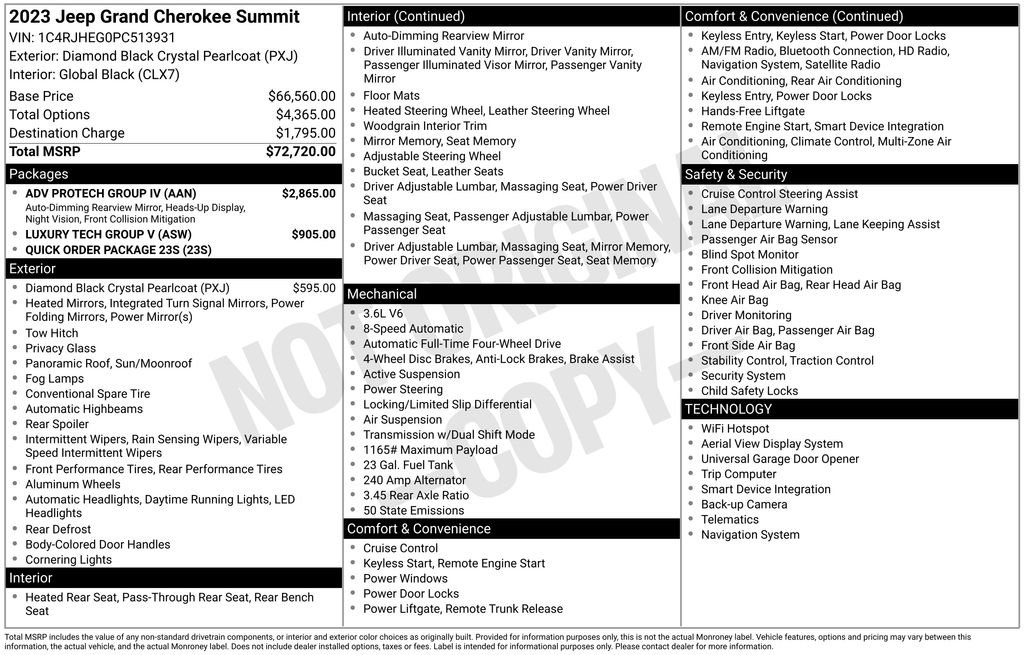 Used 2023 Jeep Grand Cherokee Summit w/ Adv Protech Group IV image 43