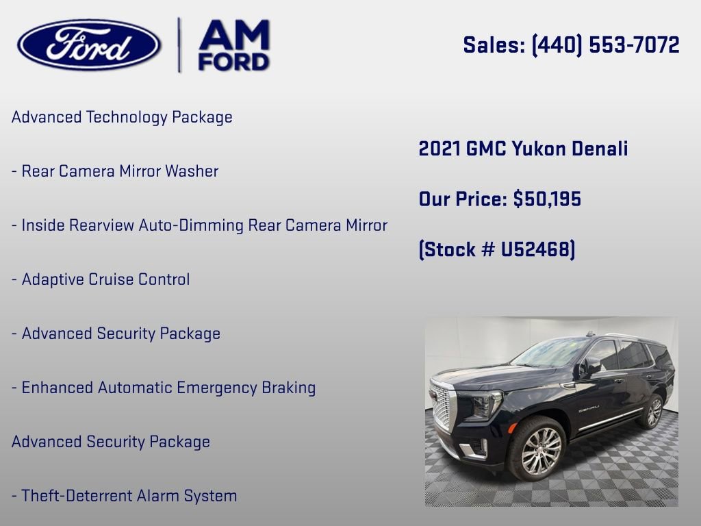 Used 2021 GMC Yukon Denali w/ Denali Premium Package AWD/4WD image 24