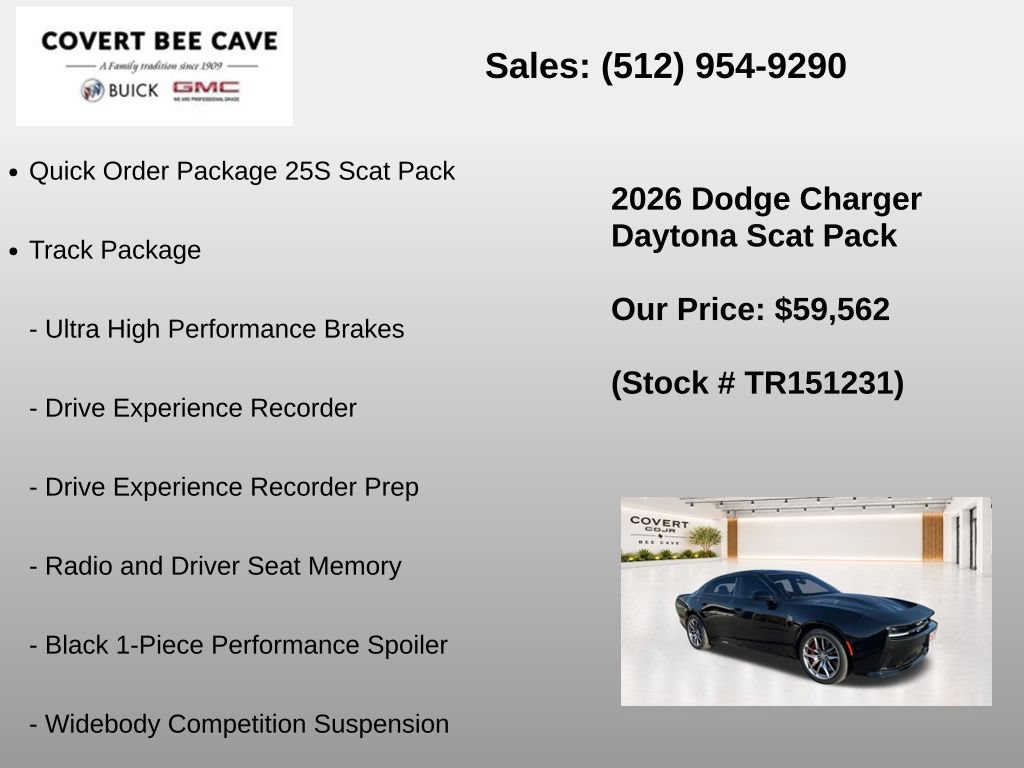 New 2026 Dodge Charger Daytona Scat Pack w/ Track Package AWD/4WD image 8