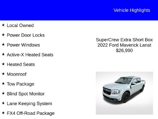 Used 2022 Ford Maverick Lariat w/ Lariat Luxury Package AWD/4WD image 2