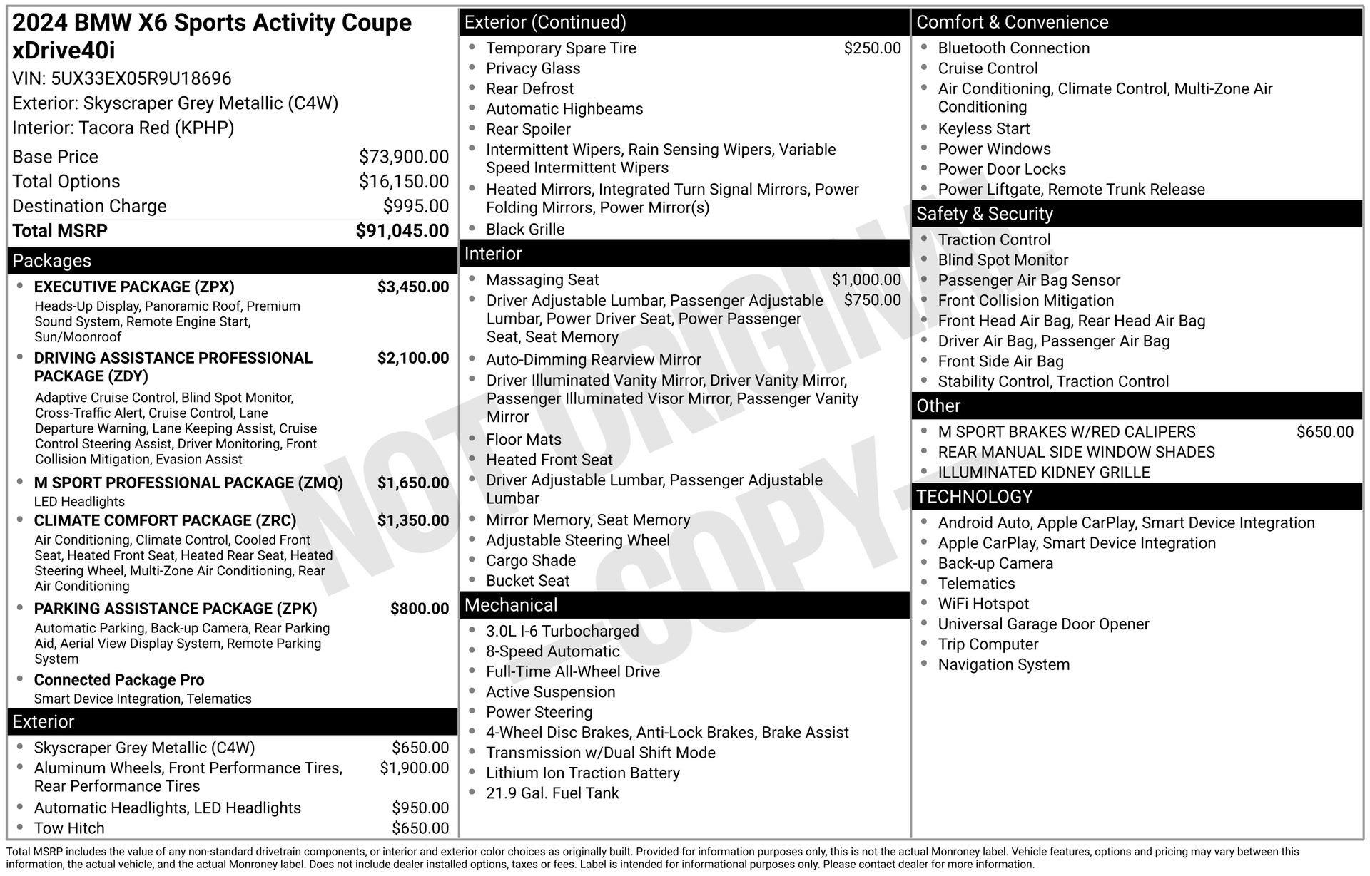Used 2024 BMW X6 xDrive40i w/ Executive Package image 51