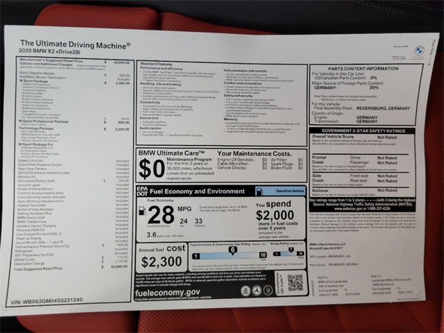 New 2025 BMW X2 xDrive28i w/ Technology Package image 14