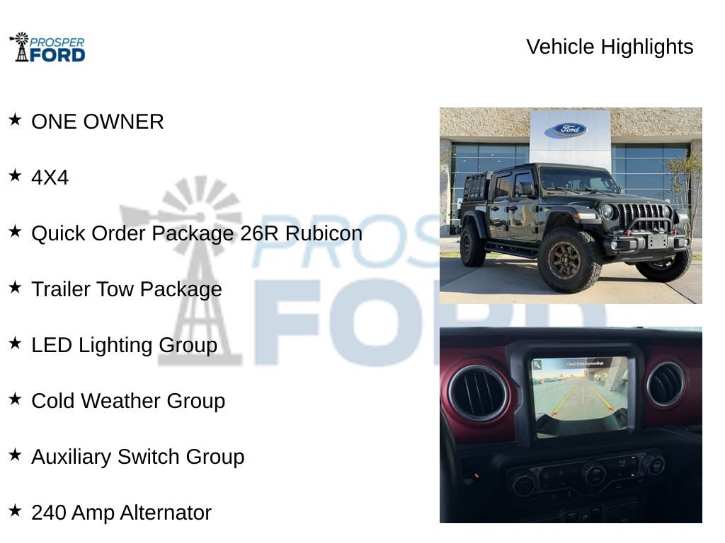 Used 2023 Jeep Gladiator Rubicon w/ LED Lighting Group AWD/4WD image 5