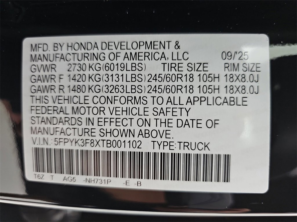 New 2026 Honda Ridgeline Black Edition image 54