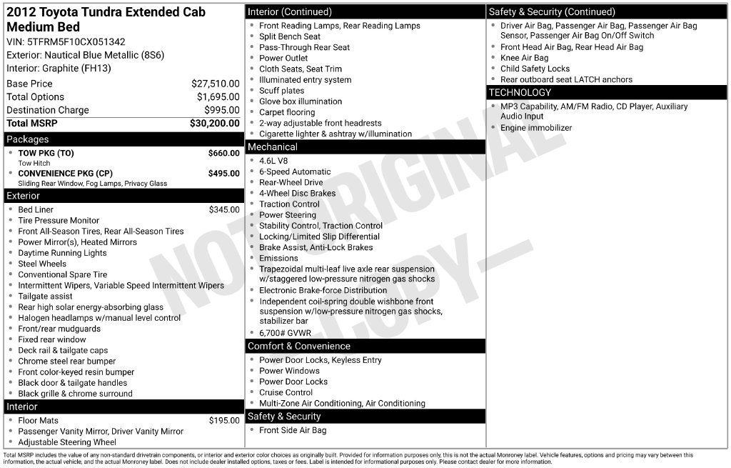 Used 2012 Toyota Tundra 2WD Double Cab w/ Tow Pkg image 26