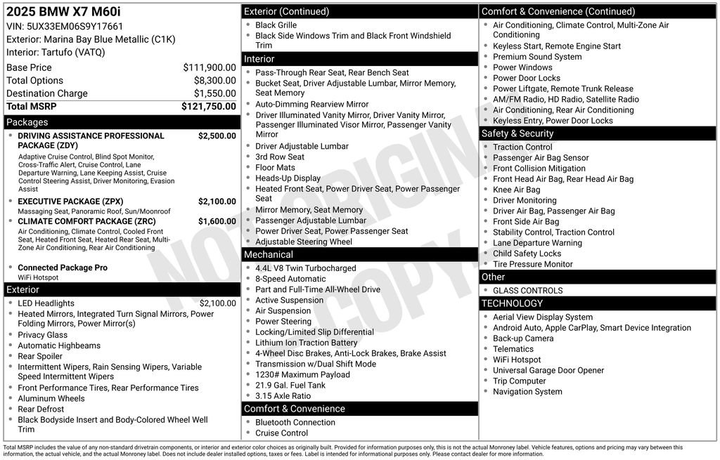 Used 2025 BMW X7 M60i AWD/4WD image 52