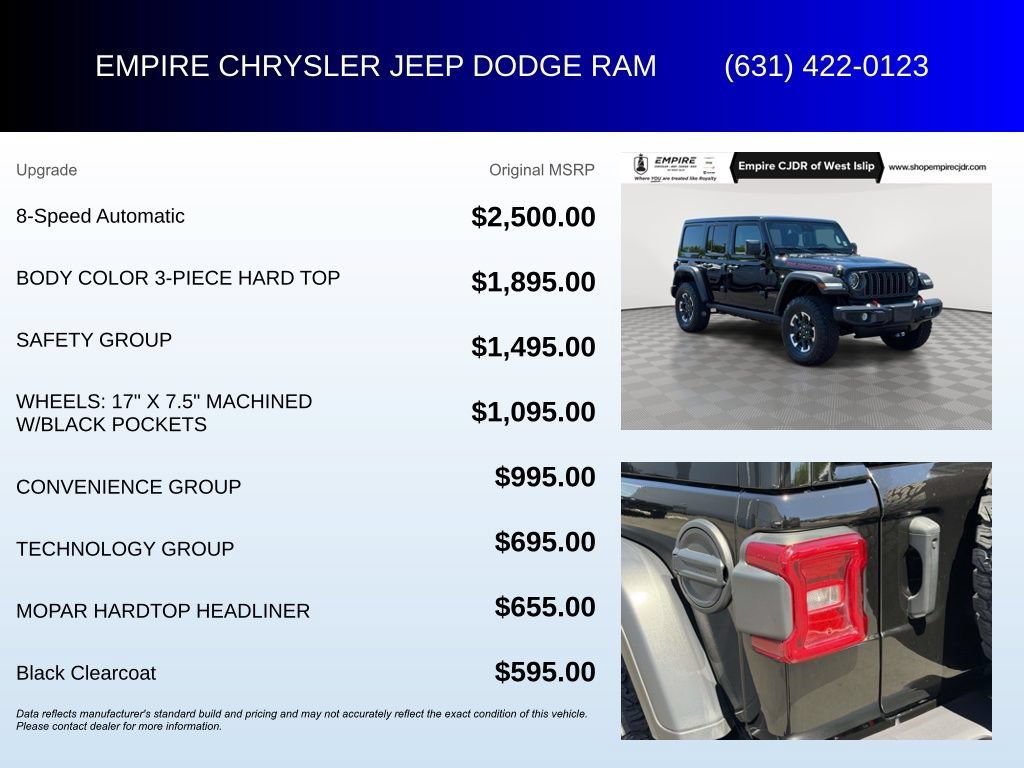 Used 2025 Jeep Wrangler Unlimited Rubicon w/ Safety Group AWD/4WD image 6