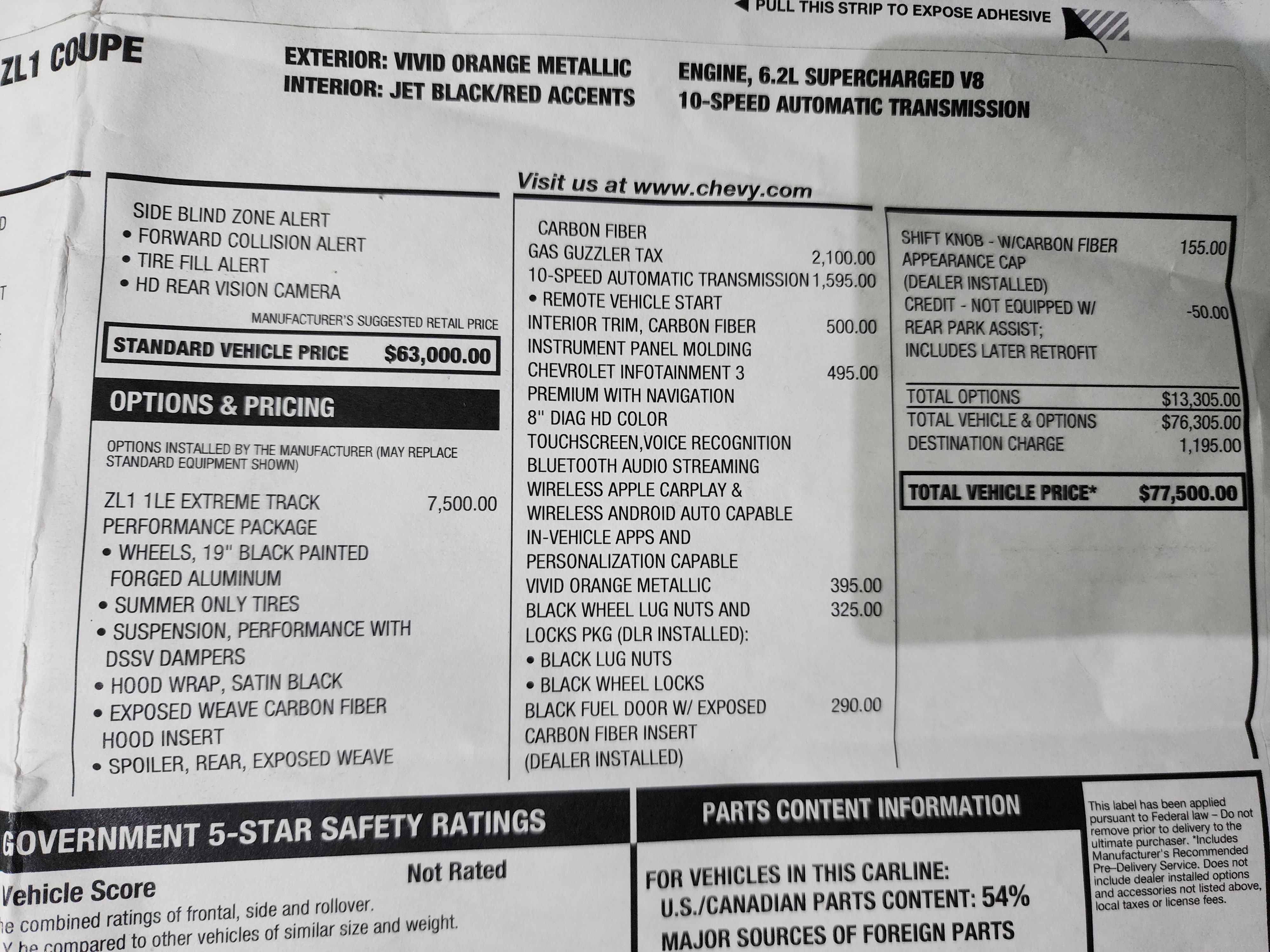 Used 2022 Chevrolet Camaro ZL1 image 43