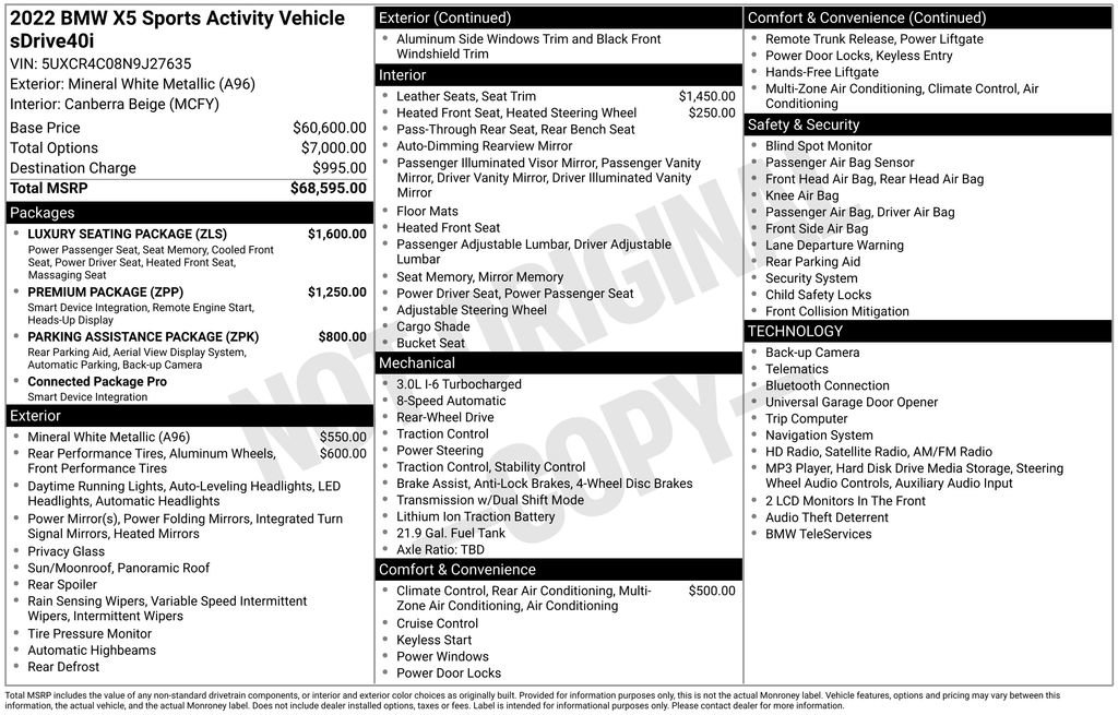 Used 2022 BMW X5 sDrive40i w/ Luxury Seating Package RWD image 4