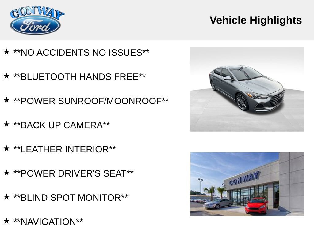 Used 2017 Hyundai Elantra Sport w/ Sport Premium Package 06 image 4