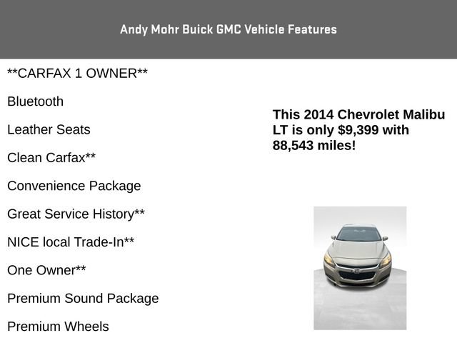 Used 2014 Chevrolet Malibu LT w/ Power Convenience Package FWD image 4