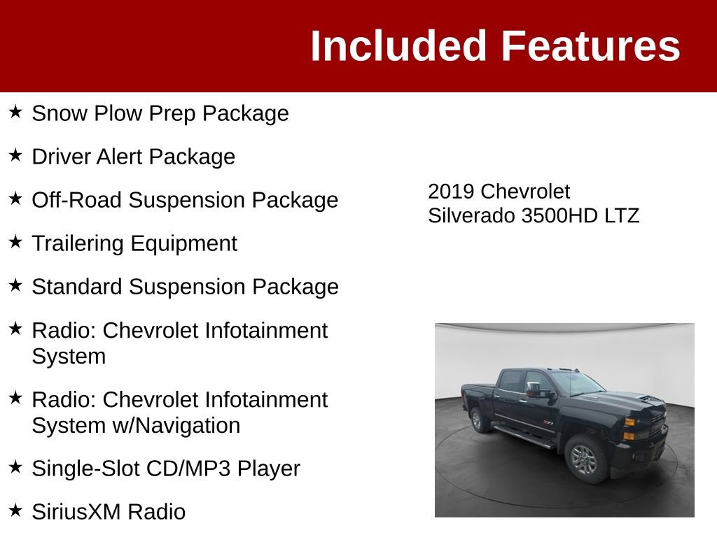 Used 2019 Chevrolet Silverado 3500 LTZ w/ Duramax Plus Package AWD/4WD image 4