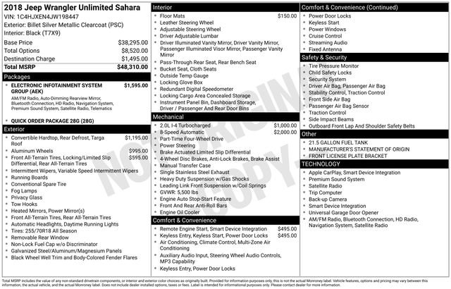 Used 2018 Jeep Wrangler Unlimited Sahara image 21