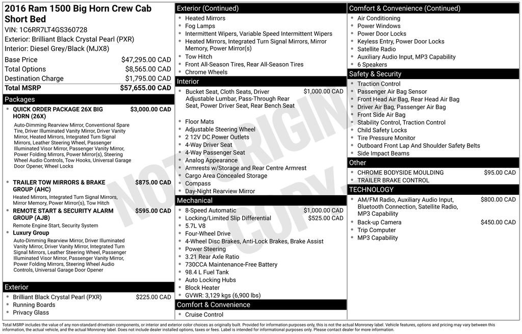 Used 2016 RAM 1500 Big Horn AWD/4WD image 10