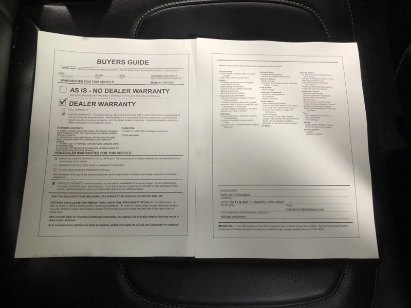 Used 2021 GMC Acadia SLT w/ Elevation Edition image 36