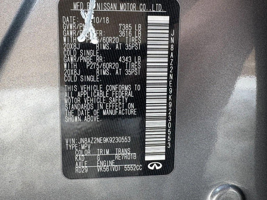 Used 2019 INFINITI QX80 Luxe w/ Proassist Package image 26