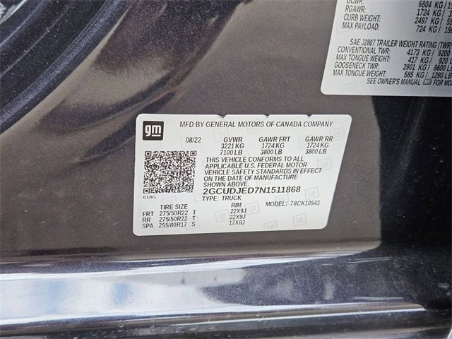 Certified 2022 Chevrolet Silverado 1500 High Country w/ High Country Premium Package image 33