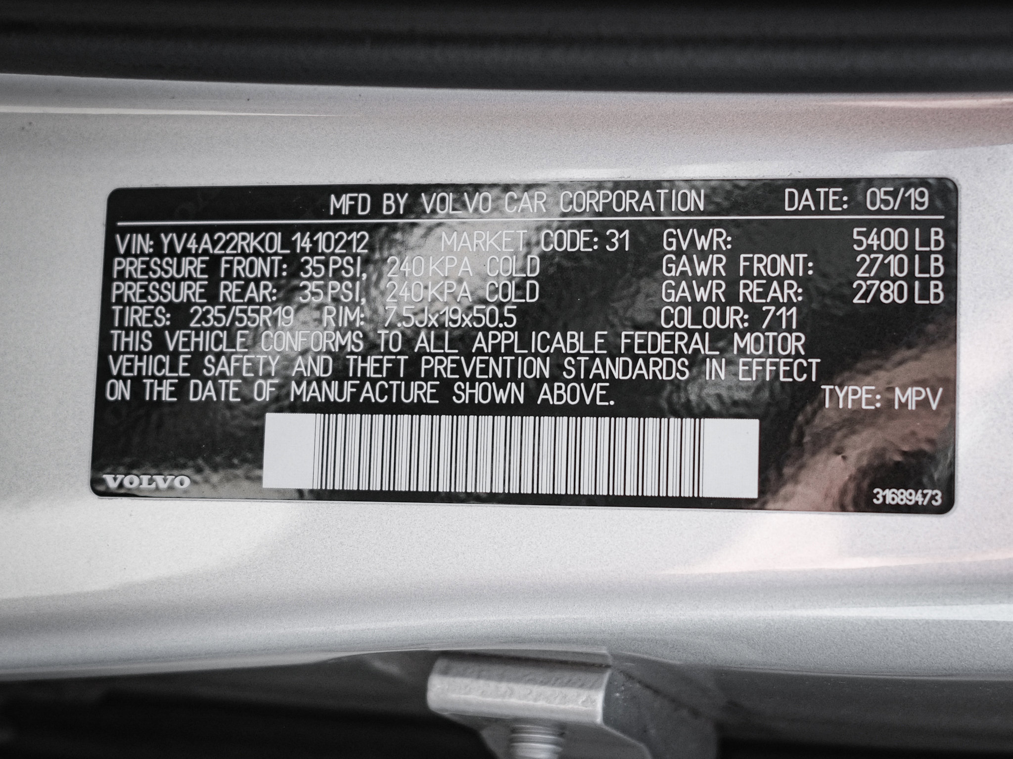 Used 2020 Volvo XC60 T6 Momentum image 36