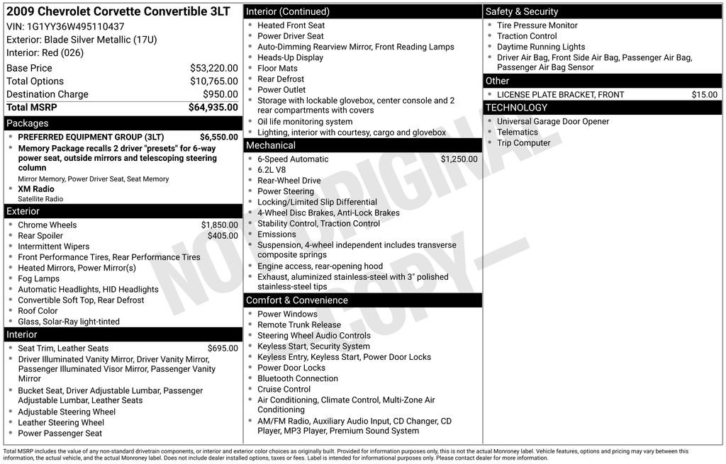 Used 2009 Chevrolet Corvette Convertible w/ Preferred Equipment Group image 29