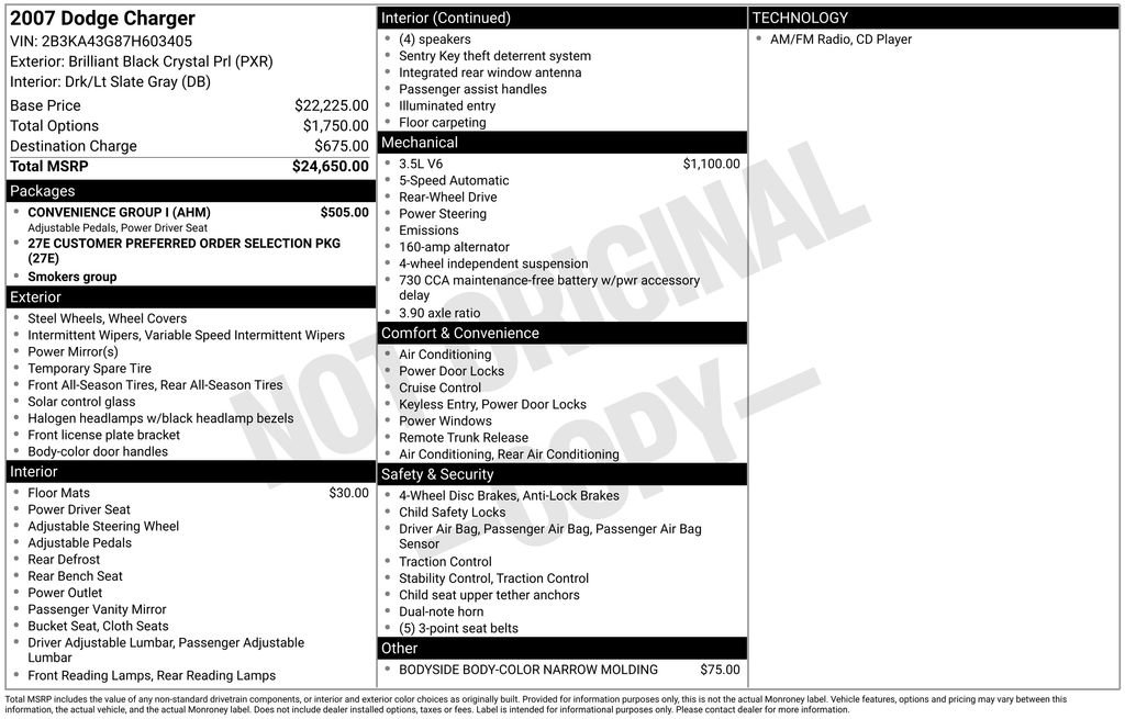 Used 2007 Dodge Charger w/ Convenience Group I RWD image 32