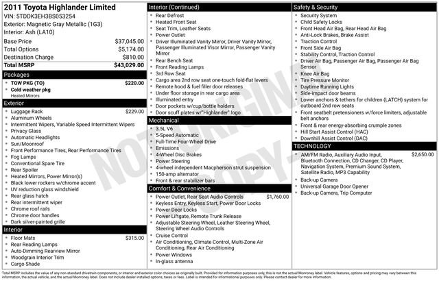Used 2011 Toyota Highlander Limited w/ Tow Pkg AWD/4WD image 19