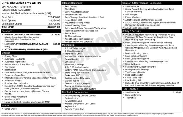 New 2026 Chevrolet Trax ACTIV w/ Driver Confidence Package FWD image 4